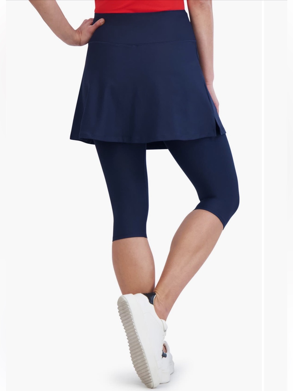 SAGE COLLECTIVE Transform Skirted Crop Leggings in Navy M - Picture 3 of 4